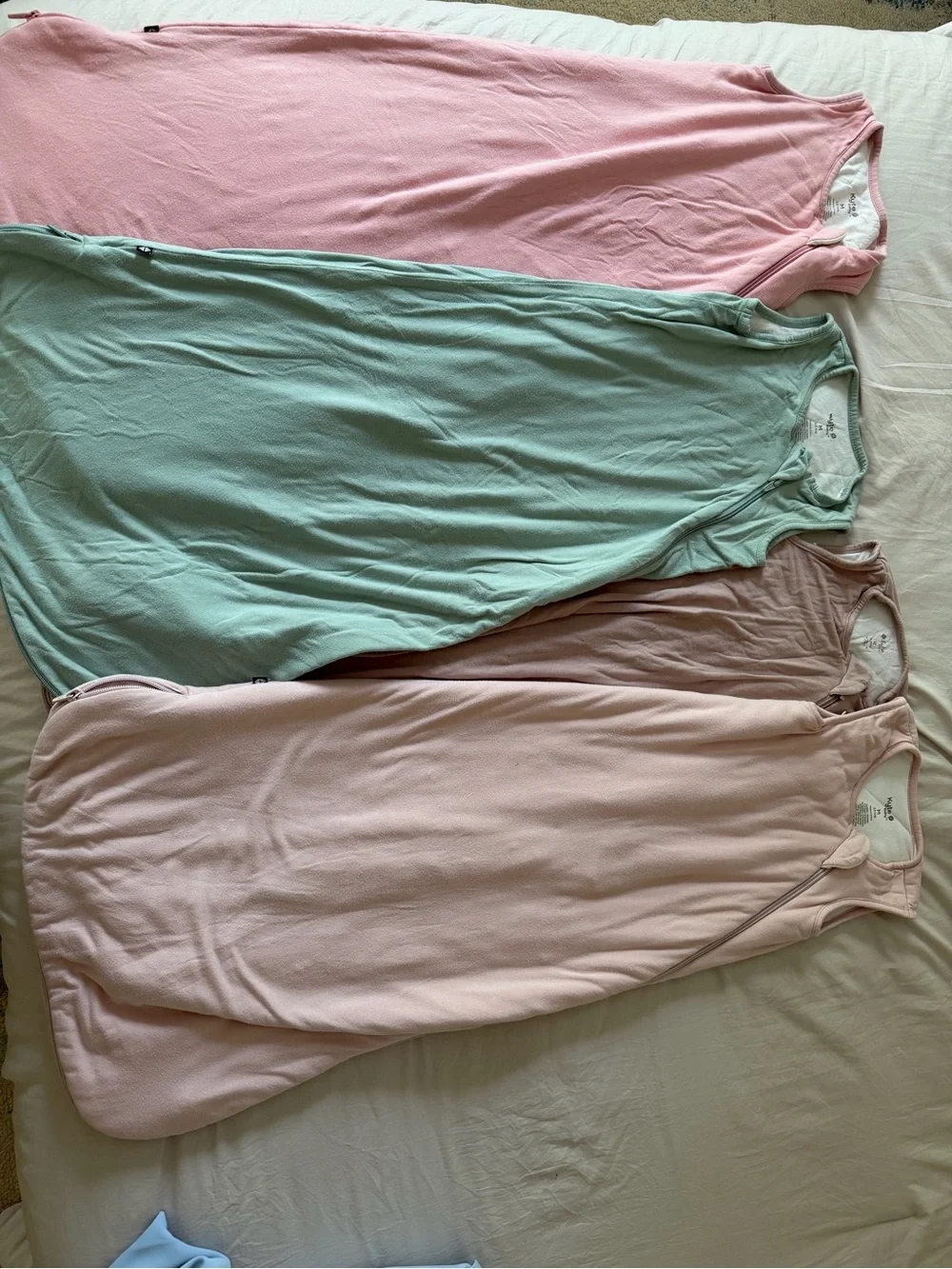 Kyte BABY Sleeveless Sleep Sacks in Pink, Mint, Blush